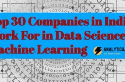 Top 30 Companies in India to Work For in Data Science and Machine Learning