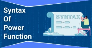 Syntax Of Power Function