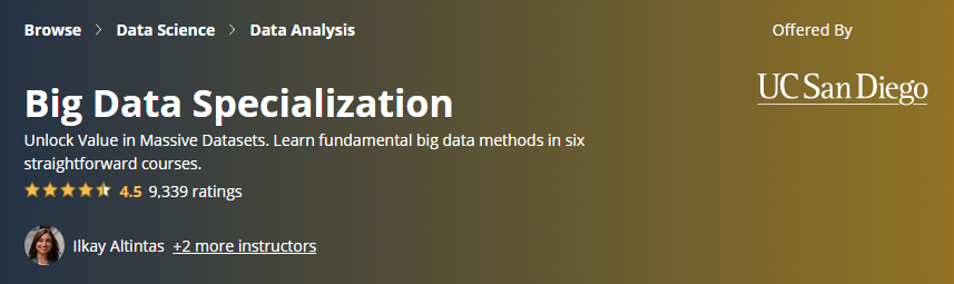Big Data Courses in India by Coursera