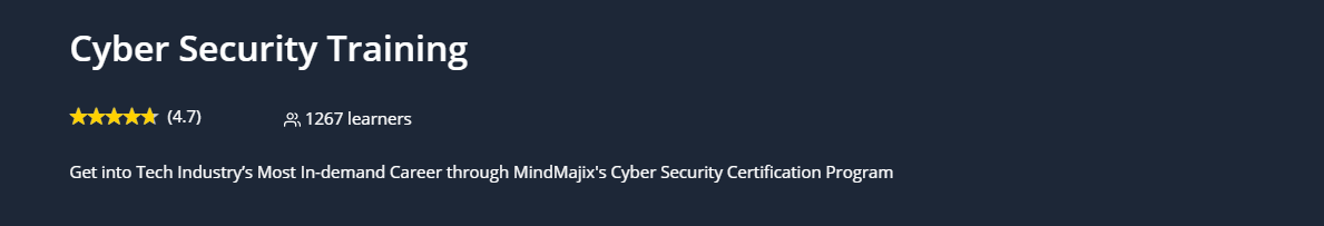 Cyber Security Courses in India by MindMajix