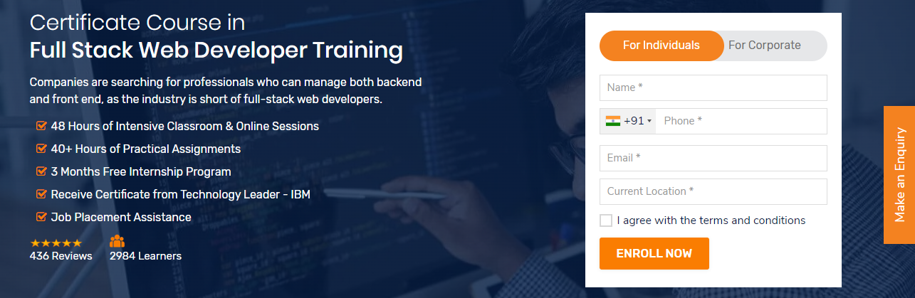 Full Stack developer Course in India by 360DigiTMG