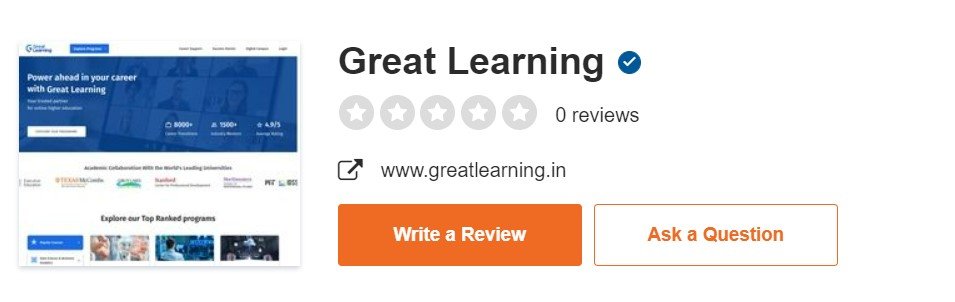 All about Great Learning Data Science Course Review SiteJabber