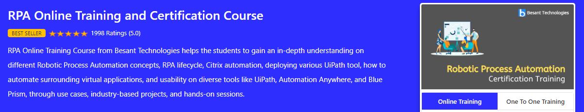 RPA course in India by Besant Technologies