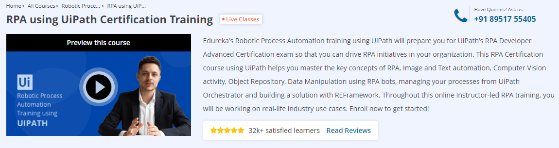 RPA course in India by Edureka