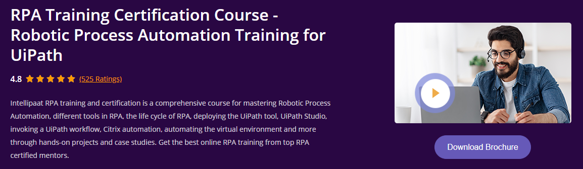 RPA course in India by Intellipaat