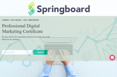 Springboard online course Professional Digital Marketing Certificate | AnalyticsJobs Review