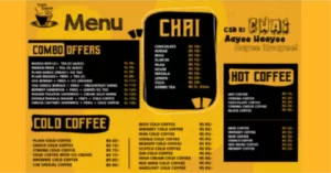 chai sutta bar menu