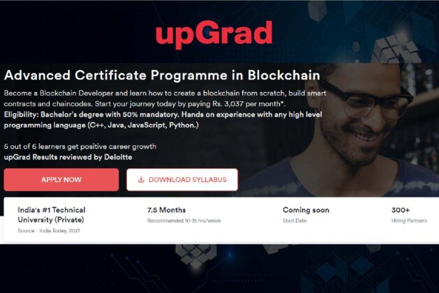 Upgrad Advanced Certificate Program in Blockchain | Analytics Jobs Review