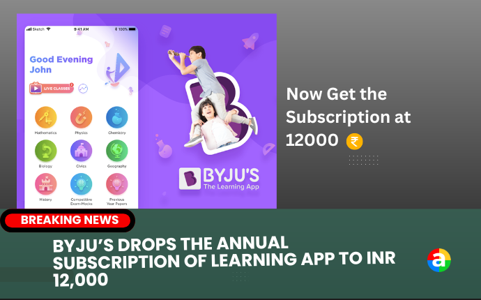 The yearly subscription fee for the companys flagship Byju's learning app is now fixed at INR 12,000 with all the taxes. meanwhile the annual fee for Byju's classes are set at INR 24,000 and enrollment in Byjus Tution Center will require students to pay INR 36,000 annually. 